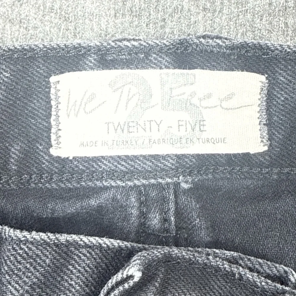 We The Free People Jeans Women 25 Washed Black High Rise Tapered Stretch